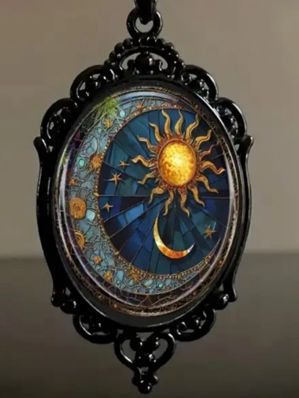 ☀️🌙 Celestial Sun and Moon Pendant Necklace